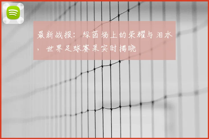 最新战报：绿茵场上的荣耀与泪水，世界足球赛果实时揭晓